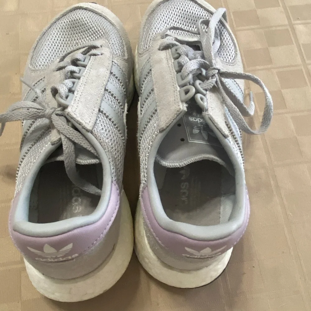 EUC Adidas Womens Torsion 675005 Lace Up‎ Gray Sneaker Shoes Size US 6 EU 37.5